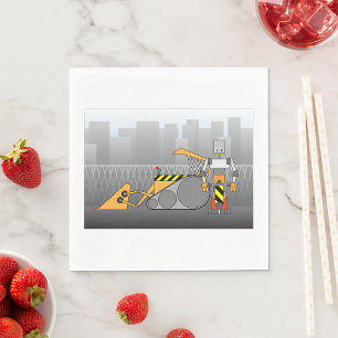 Servilleta De Papel Trabajador de construcción de robots