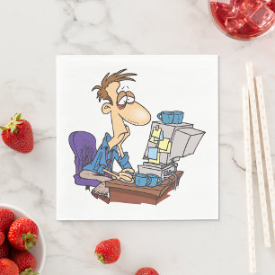 Servilleta De Papel Trabajador de oficina con exceso de trabajo Funny 