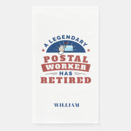Servilleta De Papel Trabajador jubilado de oficina de correos personal