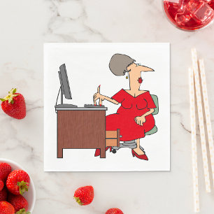 Servilleta De Papel Trabajadora de oficina femenina