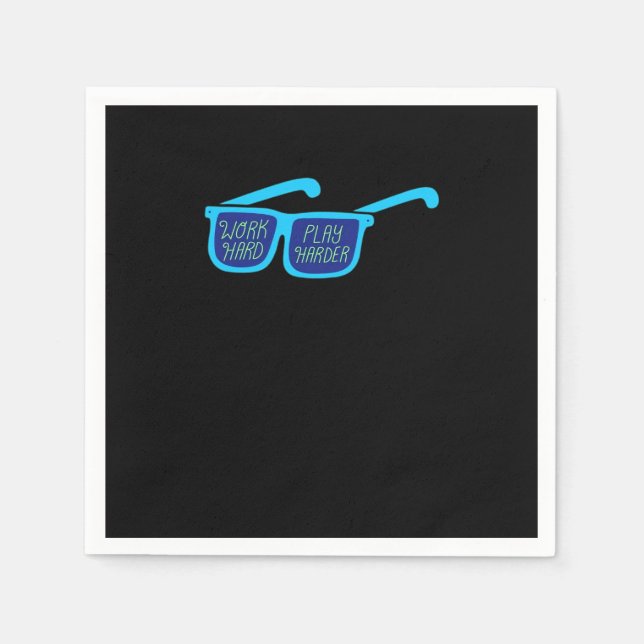 Servilleta De Papel Trabajar duro y trabajar tan duro (Anverso)