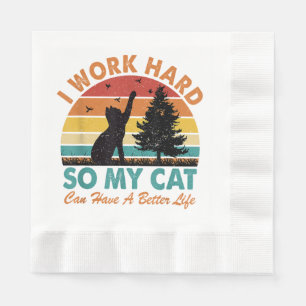Servilleta De Papel Trabajo duro para que mi gato tenga una vida mejor
