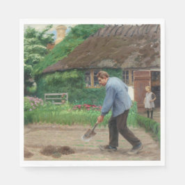 Servilleta De Papel Trabajo nocturno en el jardín (por H.A. Brendekild