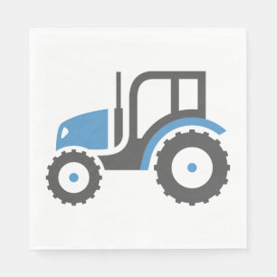 Servilleta De Papel Tractor azul gris