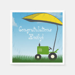 Servilleta De Papel Tractor Baby Shower Napkins