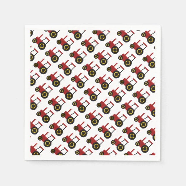 Servilleta De Papel Tractor rojo (Anverso)
