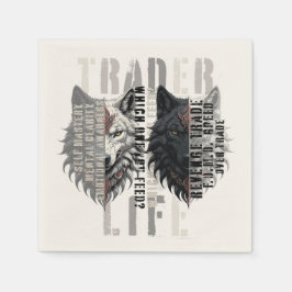 Servilleta De Papel Trader life | Wolf | Both sides