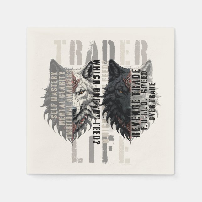 Servilleta De Papel Trader life | Wolf | Both sides (Anverso)