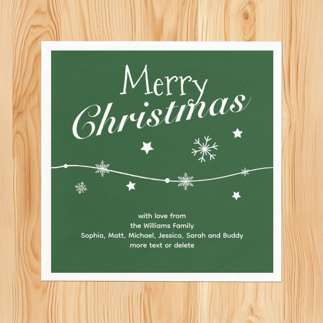 Servilleta De Papel Tradicional - Personalizados verdes oscuros Navida (Subido por el creador)