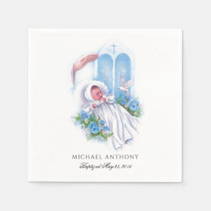 Servilleta De Papel Tradicional religioso del bautizo del bautismo del