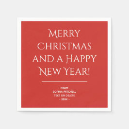 Servilleta De Papel Tradicional - Rojo brillante - Cuadros navideños F