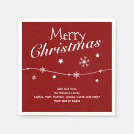 Servilleta De Papel Tradicional - Rojo oscuro - Navidades Napkins