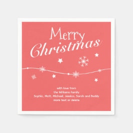 Servilleta De Papel Tradicional - Rojo suave - Navidades