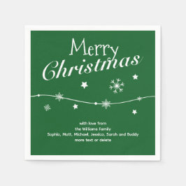 Servilleta De Papel Tradicional - Verde clásico - Navidades