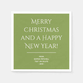 Servilleta De Papel Tradicional - Verde suave - Cuadros navideños de F