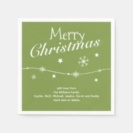 Servilleta De Papel Tradicional - Verde suave - Navidades Napkins