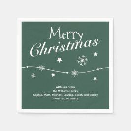 Servilleta De Papel Tradicional - Verde Verde azulado - Ropa de Navida