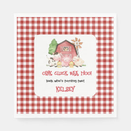 Servilleta De Papel Traditional Farm Theme Birthday Paper Plates