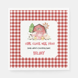 Servilleta De Papel Traditional Farm Theme Birthday Paper Plates