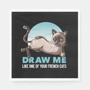 Servilleta De Papel Tráeme Como Uno De Tus Chicas Franceses Gato Graci