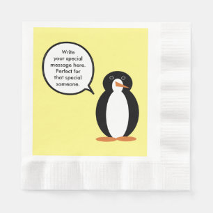 Servilleta De Papel Traje de Cumpleaños Hablando Sra. Pingüino Persona