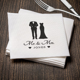 Servilleta De Papel Traje de novia y esmoquin para pareja recién casad