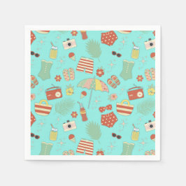 Servilleta De Papel Trajes De Bañera Retro Vintage De Verano De Estilo
