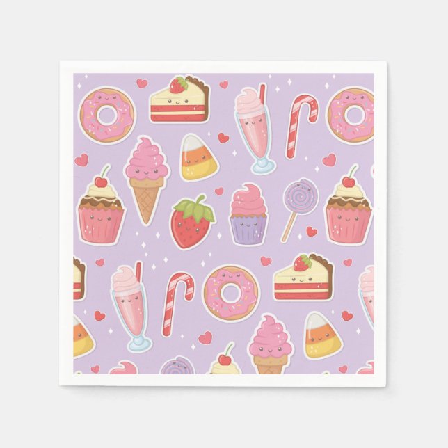 Servilleta De Papel Trajes dulces (Anverso)