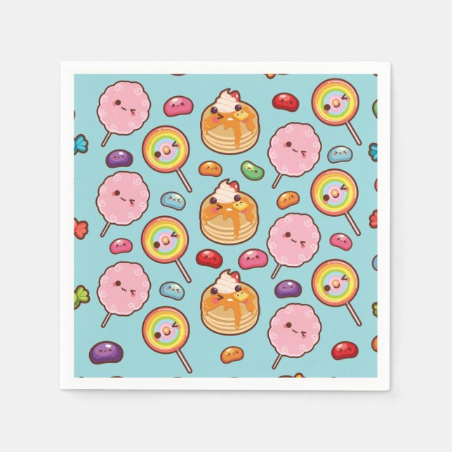 Servilleta De Papel Trajes Kawaii de dulce dulce (Anverso)