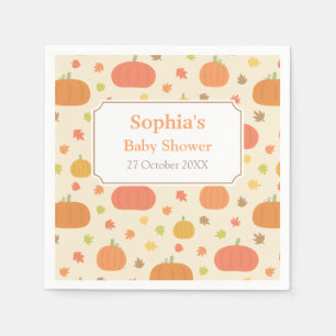 Servilleta De Papel Trama de calabaza Tema de otoño Ropa de cóctel