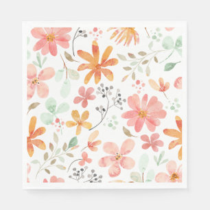 Servilleta De Papel Tranquilidad del patrón de pastel floral