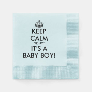 Servilleta De Papel Tranquilizate, es un bebé, chistoso, nena, azul.