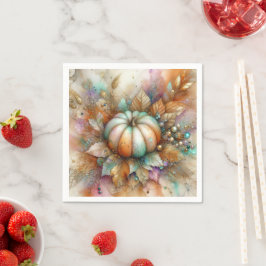 Servilleta De Papel Translucent Autumn Fall Pumpkin 