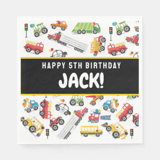 Servilleta De Papel Transporte Nápoles de Cumpleaños Napkins