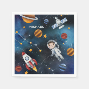 Servilleta De Papel Transporte Personalizado de Astronautas en Transbo