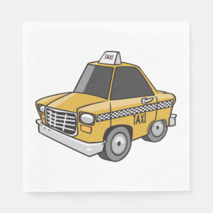Servilleta De Papel Transporte urbano en taxi amarillo