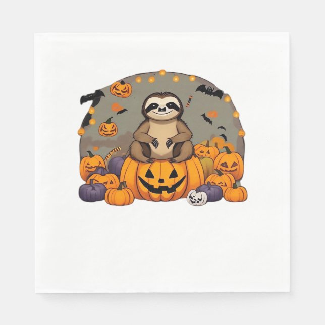 Servilleta De Papel Traslado clásico de esloth-o-ween (Anverso)
