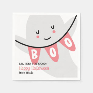 SERVILLETA DE PAPEL TRATAMIENTO DE NIÑOS CUTE GHOST BOO HALLOWEEN