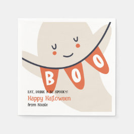 SERVILLETA DE PAPEL TRATAMIENTO DE NIÑOS CUTE GHOST BOO HALLOWEEN