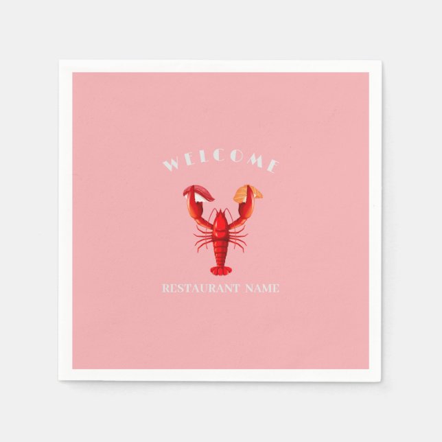 Servilleta De Papel Trato de marisco moderno Nombre de la costumbre de (Anverso)