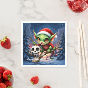 Servilleta De Papel Travieso Duende – El Pequeño Elfo de Navidad.