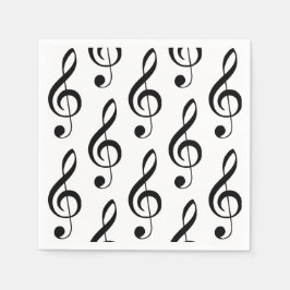 Servilleta De Papel Treble Clef Music Paper Napkin