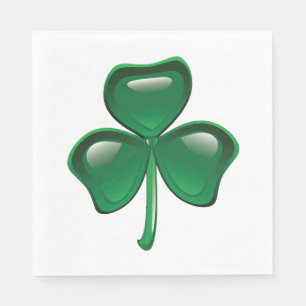 Servilleta De Papel Trébol de tres hojas Shamrock Verde
