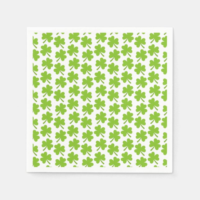 Servilleta De Papel Tréboles Ligeros Blanco (Anverso)