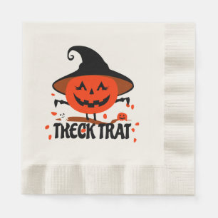 Servilleta De Papel Treck Trat Pumpkin Sonriente