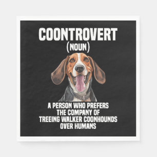 Servilleta De Papel Treeing Walker Coonhound Lover Dog Coontrovert