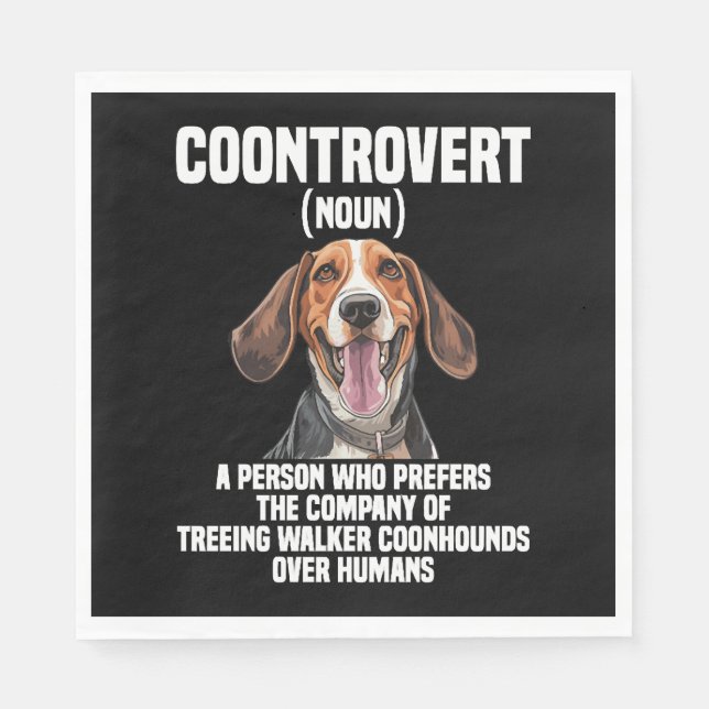 Servilleta De Papel Treeing Walker Coonhound Lover Dog Coontrovert (Anverso)
