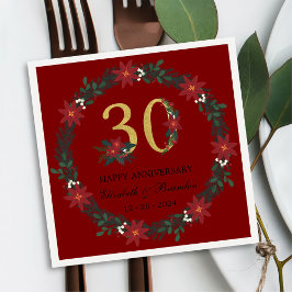Servilleta De Papel Treinta Aniversario Navidades Personalizados