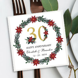 Servilleta De Papel Treinta Aniversario Navidades Personalizados