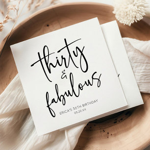Servilleta De Papel Treinta y fabulosa Minimalista Fiesta de cumpleaño